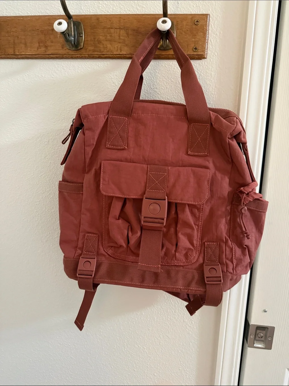Tommy Bahama Women's Canvas Backpack Tote and laptop  in Dusty Rose